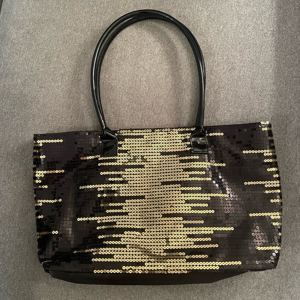 Venus Black & Gold Sequin Tote bag